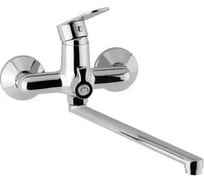 Смеситель для ванны с душем Aquakratos длинный поворотный излив, латунь AK2972