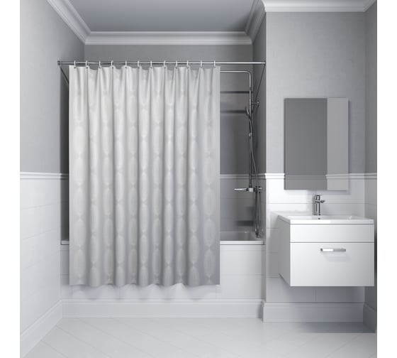 Штора для ванной IDDIS 200x180 см, полиэстер BD05P18i11