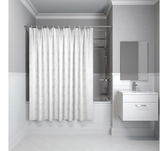 Штора для ванной IDDIS 200x180 см, полиэстер BD01P18i11