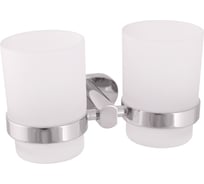 Стакан двойной стеклянный настенный RavSlezak цвет хром, арт. YUA0202