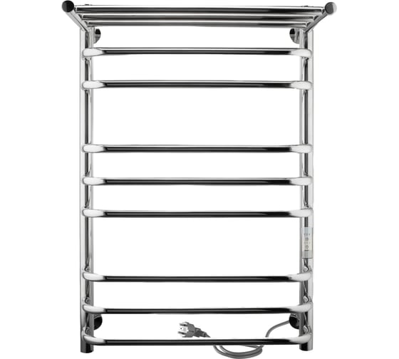 Электрический полотенцесушитель с полкой INDIGO Brace Lux electro 70/40 таймер, скр.монтаж, унив.подкл.R/L, полиров. LCBLE70-40PRt