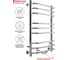 Электрический полотенцесушитель INDIGO Brace Lux electro 70/40 таймер, скр.монтаж, унив.подкл.R/L, полиров. LCBLE70-40Rt 2