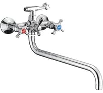 Смеситель Potato для ванны двуручный с длинным изливом P2662