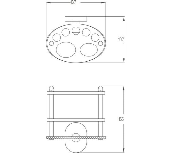 Держатель для зубных щёток и пасты Potato P2918