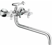 Смеситель Potato для ванны двуручный с длинным изливом P2663