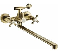 Смеситель Potato для ванны с плоским длинным изливом с поворотным переключателем душа P2760-2