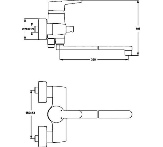 Смеситель Ideal Standard Connect Blue универсальный B9923AA