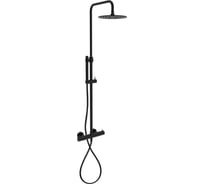 Латунная колонна с термостататом для душа Paffoni Mini Birillo без излива, черный матовый ZCOL638LIQNO (292903) 00292903