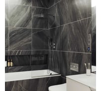 Стеклянная шторка на ванну FIXATOP 1400x640, узкий профиль хром матовый, стекло прозрачное MGSHCU1400640UZKIY6CHRMMTPRO