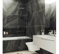 Стеклянная шторка на ванну FIXATOP 1400x340, узкий профиль хром матовый, стекло прозрачное MGSHCU1400340UZKIY6CHRMMTPRO