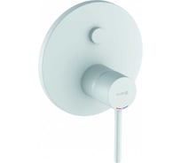 Встраиваемый смеситель для ванны и душа Kludi BOZZ белый матовый, автоматический переключатель душ/ванна PUSH&SWITCH 00084629