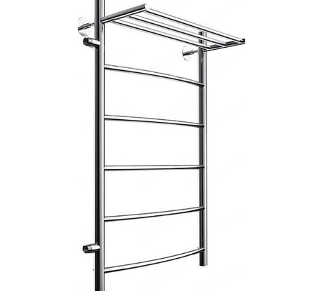 Полотенцесушитель ТЕМАРК Классика с полкой (КП-12) 600х1000, D32/18 мм (перекладина дугообразная, боковое подключение налево) 2185