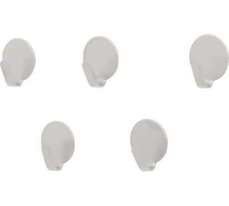 Крючки SIBO самоклеящиеся круг 5 шт., нержавейка SI48004