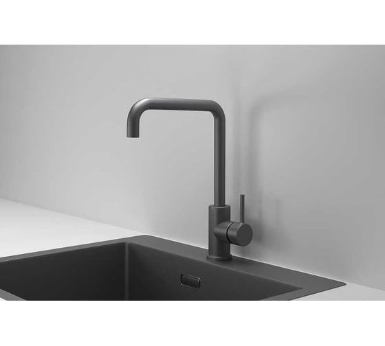 Смеситель для кухонной мойки GRANULA 7110, графит матовый