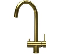 Смеситель для кухонной мойки GRANULA 7104, золото сатин