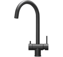 Смеситель для кухонной мойки GRANULA 7104, черный матовый