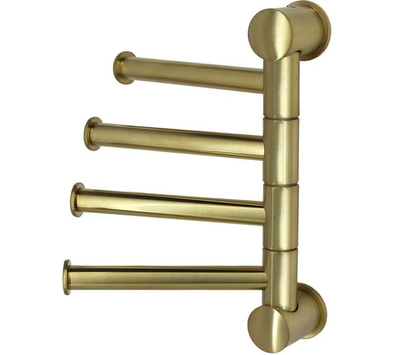 Держатель полотенец WasserKraft четверной K-1054BRUSHED GOLD