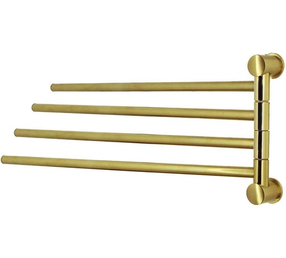 Держатель полотенец WasserKraft четверной K-1034BRUSHED GOLD