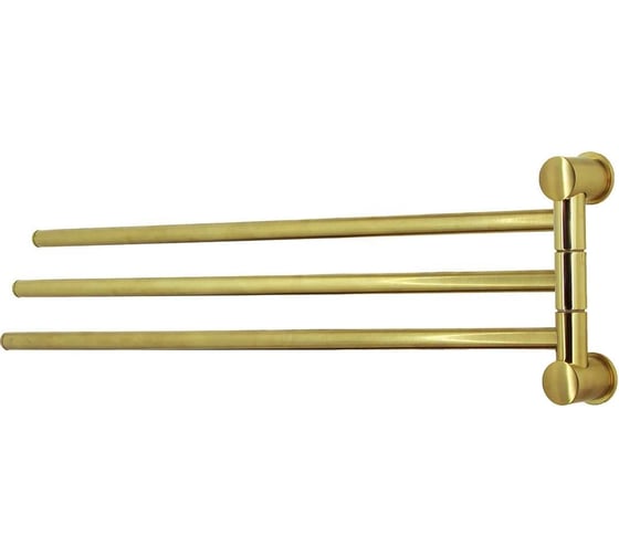Держатель полотенец WasserKraft тройной K-1033BRUSHED GOLD