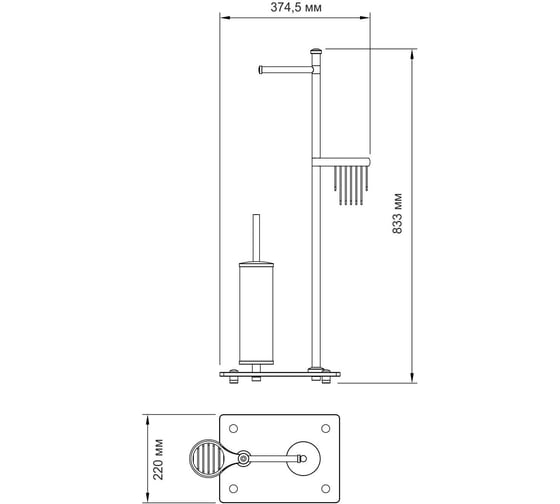 Комбинированная напольная стойка WasserKraft K-1264White