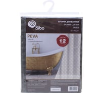 Шторка для ванной SIBO PEVA 3D, прозрачная, с кольцами, 180x180 см SI19020