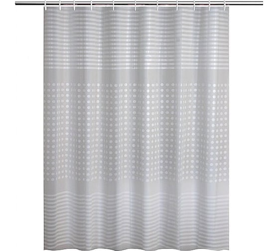 Шторка для ванной SIBO White Dots PEVA 180x180 см SI19057