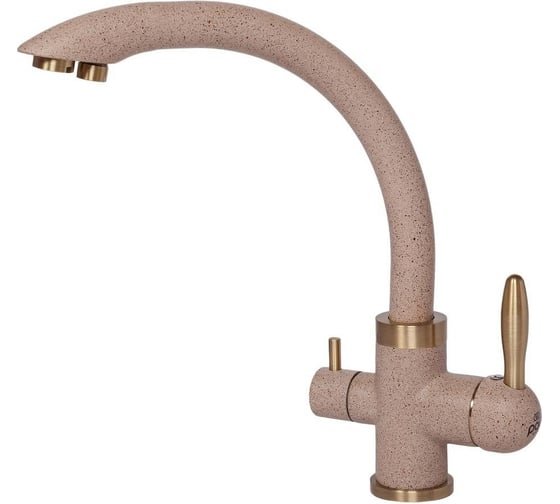 Смеситель Paulmark Essen для кухни песок-бронза две воды Es213001-302BR 1