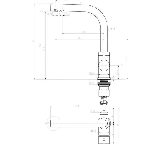 Смеситель для кухни Paulmark ESSEN антрацит-бронза Es213011-401BR