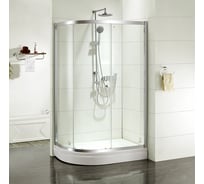 Дверки душевые IDDIS Mirro полукруглые глянцевый хром 120х80х185 см M70R128i23