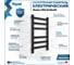 Полотенцесушитель электрический Teymi Modern П(3+3) 40x80, квадратный профиль, с таймером, черный матовый E90102 ЦБ-00268988 3