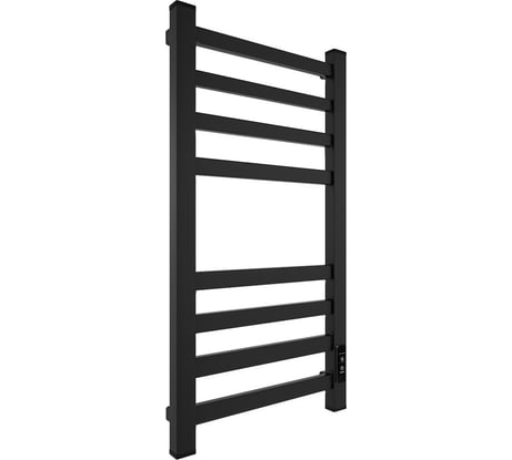 Полотенцесушитель электрический Teymi Modern П(4+4) 40x80, квадратный профиль, с таймером, черный матовый E90104 ЦБ-00268993