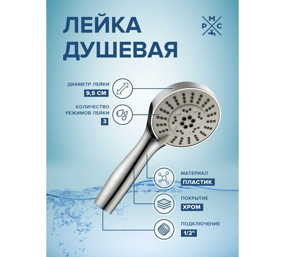 Лейка для душа РМС LE16
