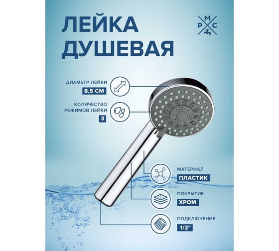 Лейка для душа РМС LE20