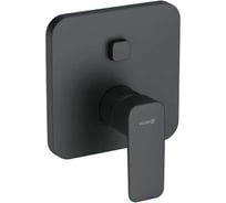 Встраиваемый смеситель для ванны и душа Kludi PURE&STYLE внешняя часть, для 88011, PUSH&SWITCH, черный матовый 00079510