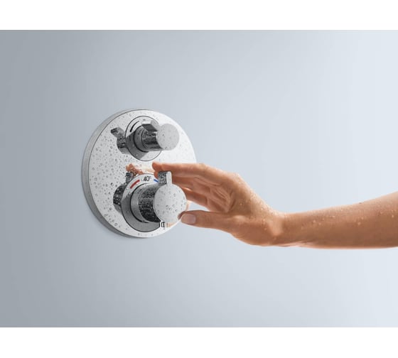 Термостат для душа Hansgrohe Ecostat S с запорным вентилем 15757000 00000036621