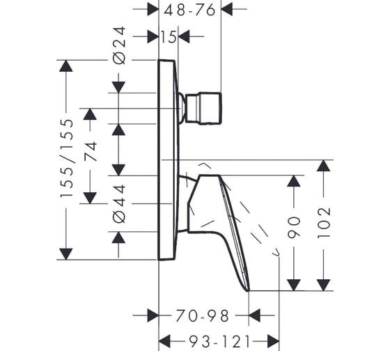 Набор 00000054713 Set Logis 71405000+0180018 HANSGROHE 27170000