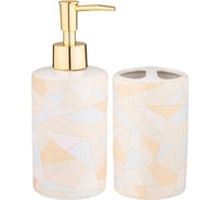 Набор для ванной комнаты Lefard 2 предмета, 370 мл, 7.3х7.3х18 см 755-1019