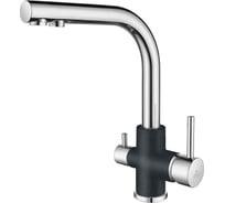 Смеситель для кухни Paulmark ESSEN черный металлик-хром Es213011-BLMCR