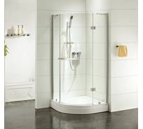 Дверки душевые IDDIS Vane полукруглые глянцевый хром 90х90х185 см V20R099i23