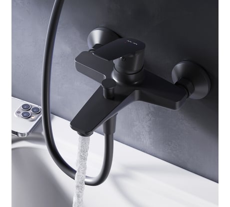 Смеситель для ванны/душа AM.PM Gem излив 179 мм черный F90A10022