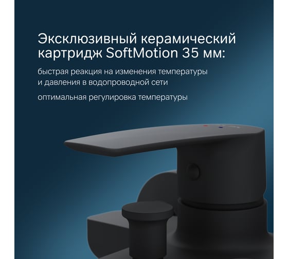 Смеситель для ванны/душа AM.PM Gem излив 179 мм черный F90A10022
