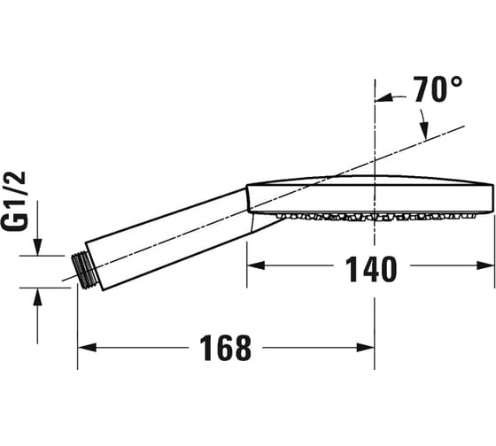 Душевая лейка Duravit Faucet Accessories 3 режима UV0650012000 00000064001