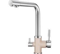 Смеситель Granula высокий с краном под питьевую воду хром/антик GR-3015