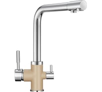 Смеситель Granula высокий с краном под питьевую воду хром/песок GR-3015