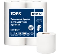 Туалетная бумага TORK Advanced в стандартных рулонах, Т4, 4 рулона 120158 21158 16126210