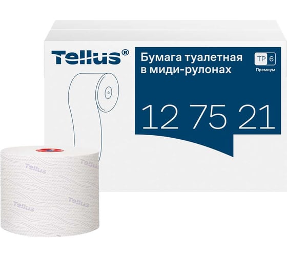 Туалетная бумага Premium в компактых рулонах мягкая TORK Tellus () Т6 27 рул. в уп. арт. 21667 127520 127521 1