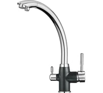 Смеситель Granula высокий хром/шварц GR-3125