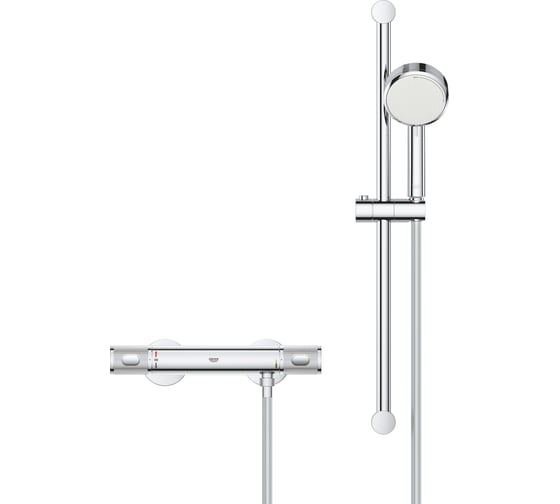 Термостат для душа Grohe Grohtherm 1000 Performance с душевым гарнитуром, хром 34834000