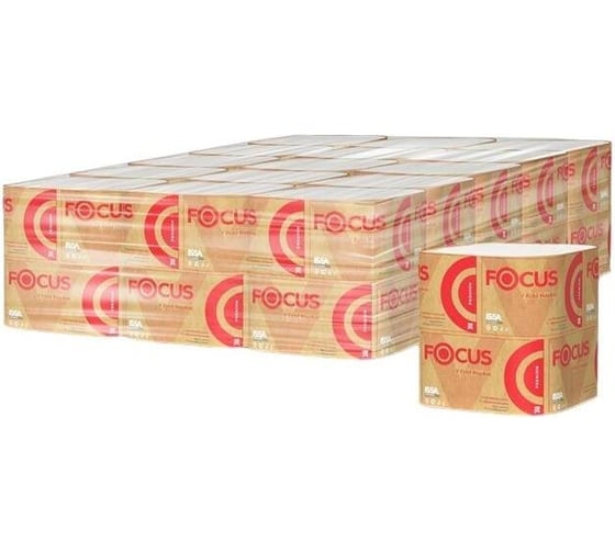 Бумажные салфетки Focus premium для диспенсера N4, 2 слоя, 200 листов, 15 пачек 5083738 п/э 1769757