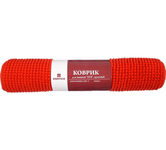 Коврик Vortex SPA для ванной 40х60 см красный 24122
